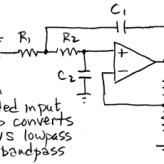 VCVS bandpass filter