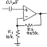 ac-coupled x10 amplifier